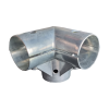 Replacement chromed zinc-alloy corner piece for the Cofa Bed, shown on its own on a white background.